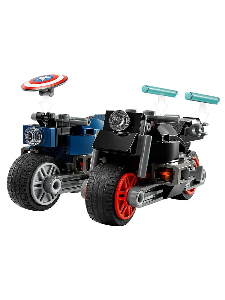 LEGO 76260 Super Heroes Marvel Black Widow and Captain America Touring Toy Blocks