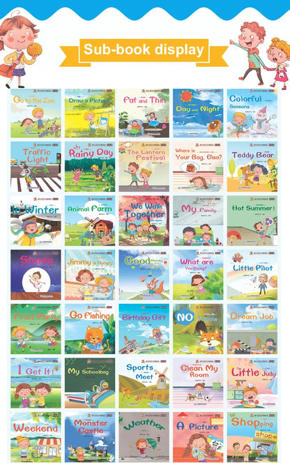 Kids 60 Pocket Books Set English Words Learning Book Enlightenment of Early Childhood Teaching Aids Bedtime Reading Montessori