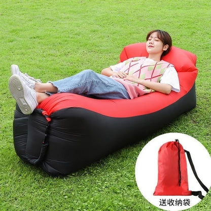 Portable Camping Lazy Inflatable Sofa Air Cushion PVC Lounger Seat Bean Bag Lounge Air Mattress Domestic Outdoor Ultralight Mat