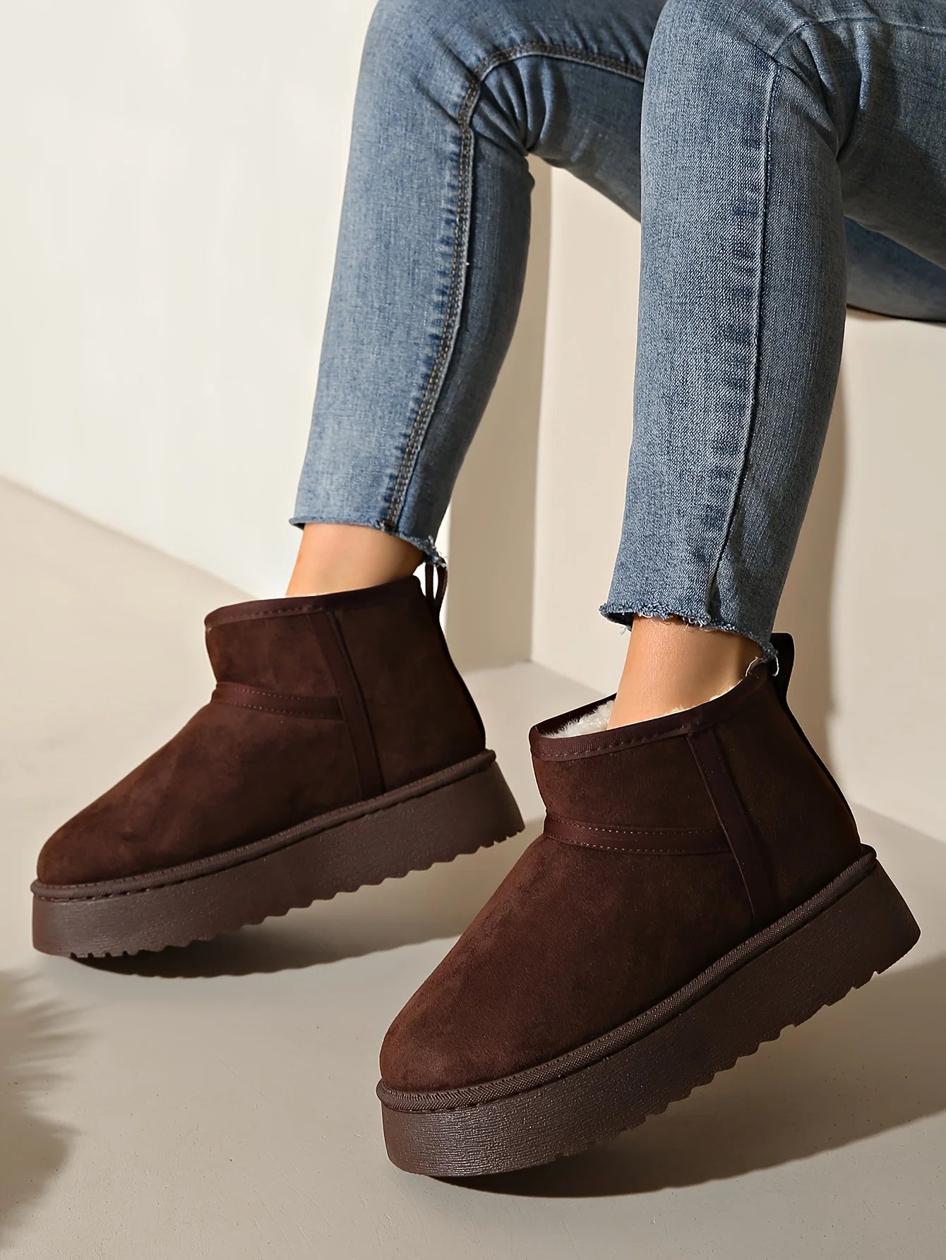 Warm Winter Snow Boots - Cozy, Thick-Soled & Unisex for Indoor Outdoor Comfort.