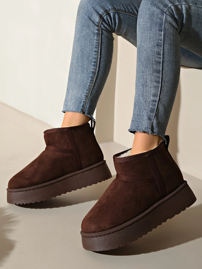 Warm Winter Snow Boots - Cozy, Thick-Soled & Unisex for Indoor Outdoor Comfort.