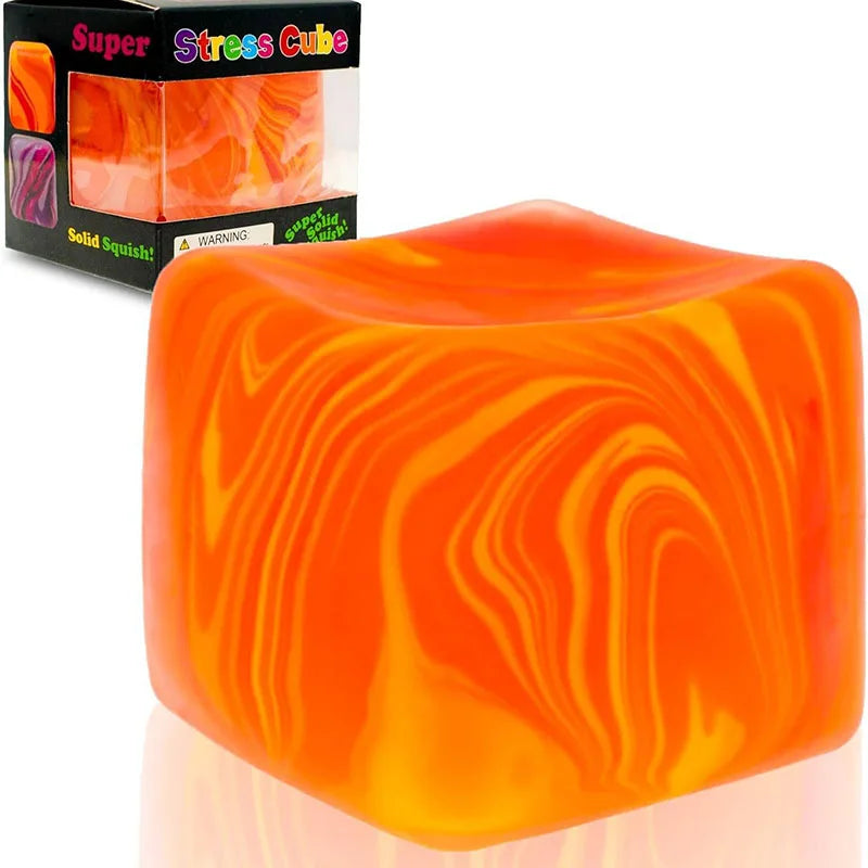 Needoh Nice Cube Swirl Sensory Toy with a Super Solid Squish Unique Swirling Color Blend - Ages 3 and Up Party Supplies