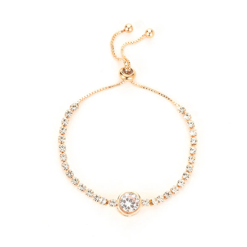 Luxury Blue Zircon 18K Gold Plated Women's Bracelet 2023 New Fashion Retro Zircon Bracelet Wedding Party Jewelry Gift