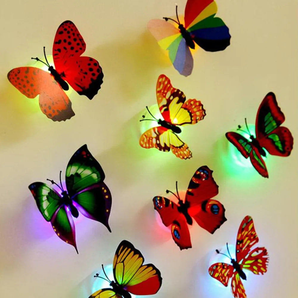 Decoration 1 Wall Stickers Wall Lights 3D Stickers Pcs Home Decor Paper Butterflies for Crafts