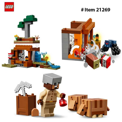LEGO 21269  Minecraft The Armadillo Mine Expedition Toy Figures and Playset - Building Minecraft Toy for Kids, Boys and Girls