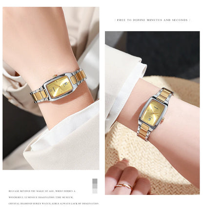 WWOOR Luxury Woman's Watch Elegant Waterproof Stainless Steel Watch for Ladies Dress Square Quartz Women's Watches Reloj mujer