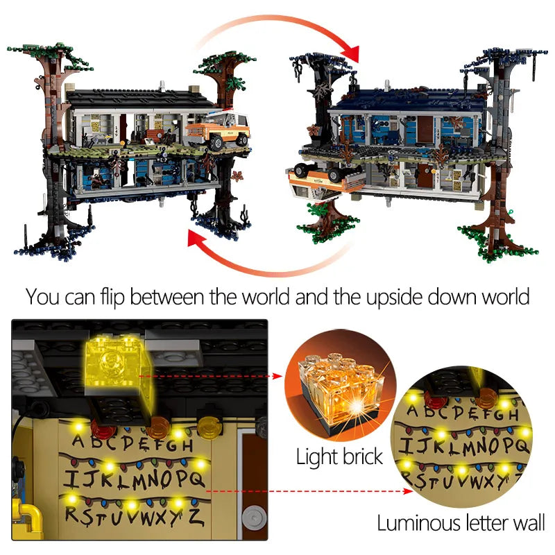HOT TOY 2499Pcs Stranger Things The Upside Down Building Blocks Model Brick Kit Compatible 75810 for Kids Adult Toys Gifts
