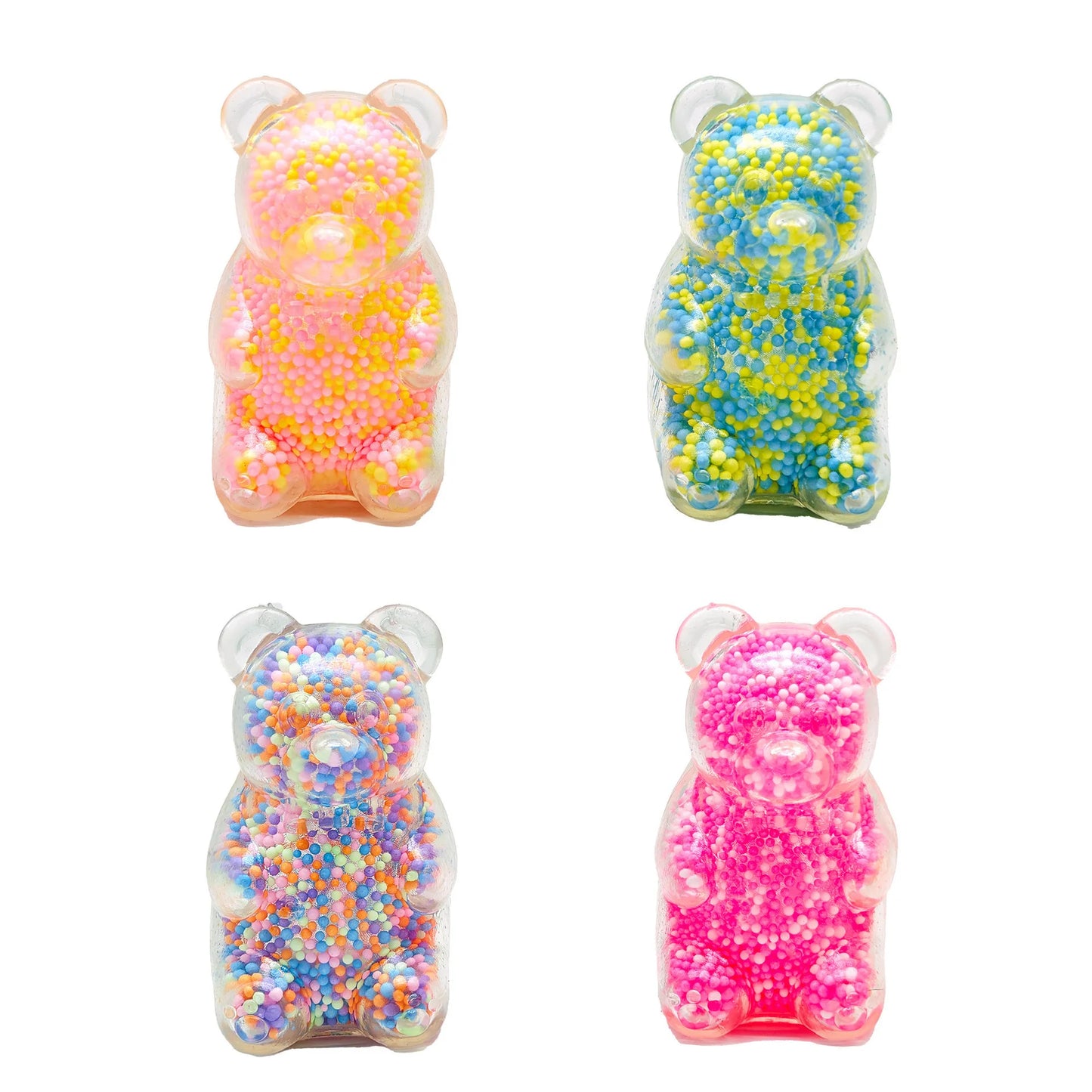 Needoh Little Bear Squeeze Stress Relief Cube Pressure-Relief Anxiety Sensory Tool Slow-Rebound Focus Desk Educational Gadget