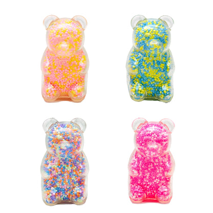 Needoh Little Bear Squeeze Stress Relief Cube Pressure-Relief Anxiety Sensory Tool Slow-Rebound Focus Desk Educational Gadget