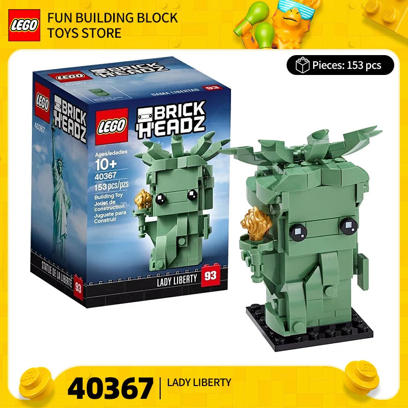 Lego Block Square Head Series 40367 40378 40421 40443 Statue of Liberty Square Children's Toy Gifts