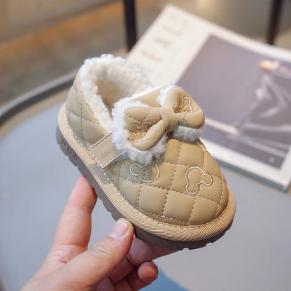 Children's Cotton Shoes 1-8 Years Old Padded Thickened Boys Girls Walking Shoes Autumn Winter Flat Non-slip Kid Baby Snow Boots