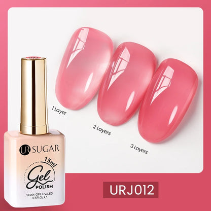 UR SUGAR 15ml Champagne Gold Sliver Reflective Glitter Gel Nail Polish Varnish Semi Permanent Soak Off UV Gel For Manicure Art