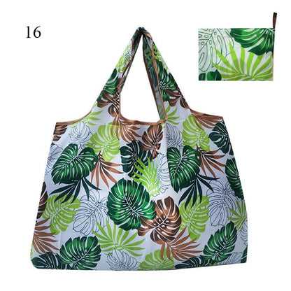 Foldable Large Shopping Storage Bags For Groceries Recyclable Grocery Tote Pouch Eco-Friendly Heavy Duty Washable Shopper Bag