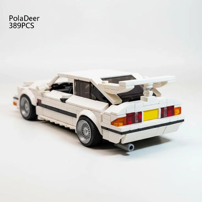 PolaDeer 389PCS MOC DIY 1986 Turbocharged racing car RS500 Building Blocks Assembly model toy brick Children's birthday gifts