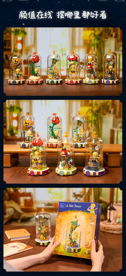 Le Petit Prince Building Blocks Rose Eternal Dream Scene Assembly Toys Model Ornaments Building Blocks Children Gifts