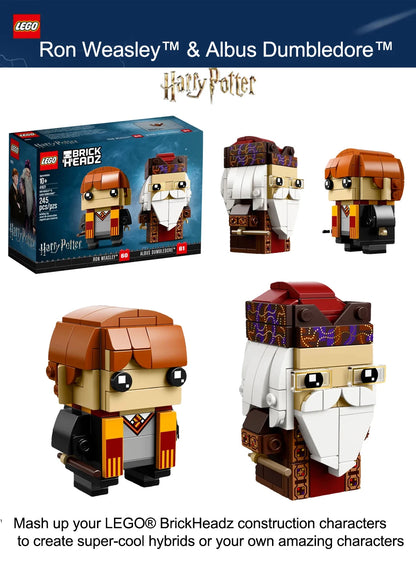 LEGO 41621 Limited Edition BrickHeadz Ron Weasley & Albus Dumbledore Building Kit 245 PCS 10+ years old