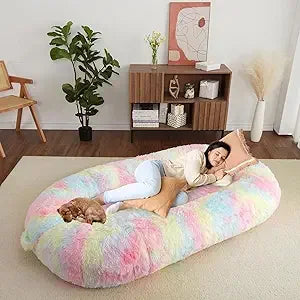 Human Sized Dog Bed for Adult People,71"x43.3"x10" Large Dog Bed for Men and Women, Washable Giant Dog Bed for Pets and Kids,Ant