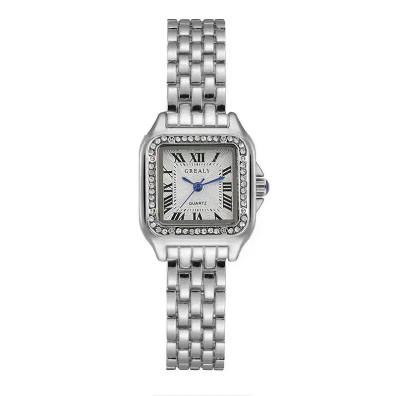 MAYZHISU Luxury Women's Watches Classic Brand Square Ladies Quartz Wristwatches Alloy Strap Business Female Clock Bracelet watch