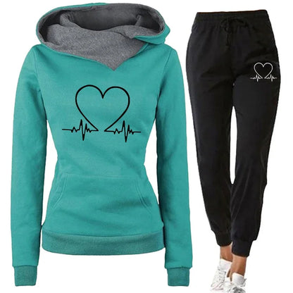 Women Tracksuit Two Piece Set Winter Autumn Hoodies Pants Pullovers Sweatshirts Female Jogging Woman Clothing Sport Suit Outfits