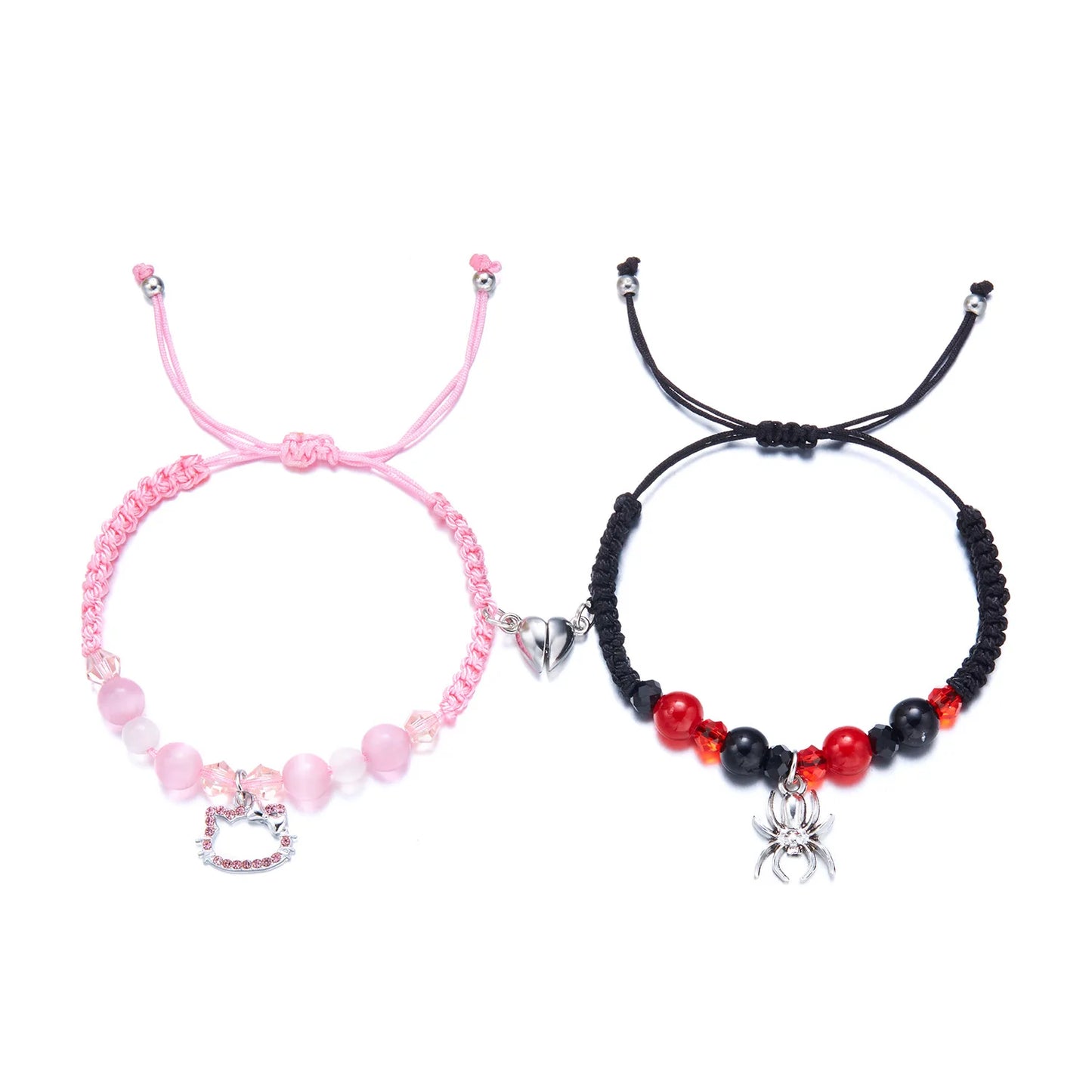 Bat Hello Cat Spider Friendship Bracelets Best Friend Bff Halloween Christmas Matching Rope Chain Bracelet Couples Family Sister