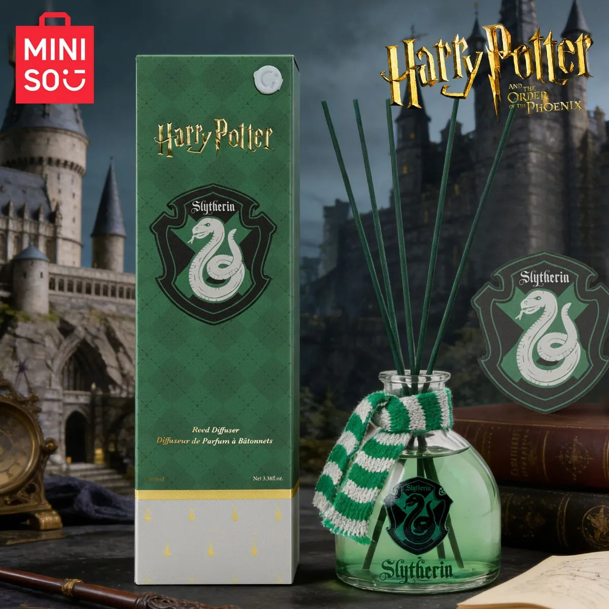 MINISO Harry Potter Series Magic Academy Flameless Aromatherapy with Reed Diffuser Stick Home Date Air Freshener