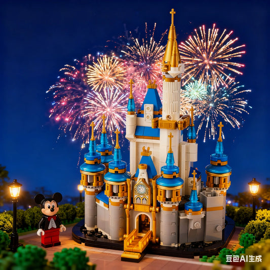 Lego block toy 40478 mini Disney castle toy desktop decoration ornament block boy and girl gift