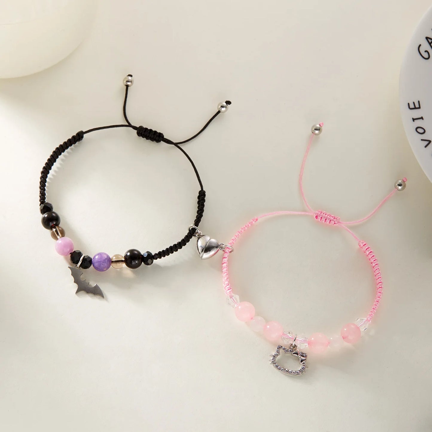 Bat Hello Cat Spider Friendship Bracelets Best Friend Bff Halloween Christmas Matching Rope Chain Bracelet Couples Family Sister