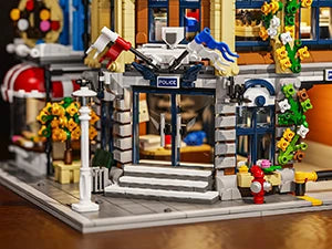 Brick Town Police Station House Buildings Sets,City Apartment Store Model Modular Buildings Blocks Gift for Adults Kids 3200PCS