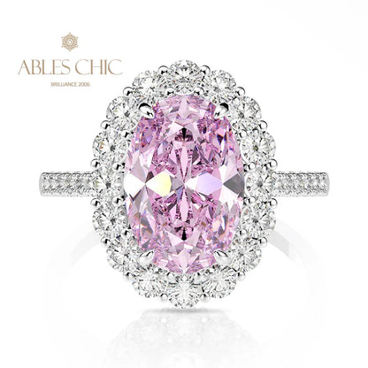 Ables Chic Sterling Silver Oval Lab Citrine Engagement Ring Big Kunzite Morganit Bridal Women Rings S2R1S2R1021