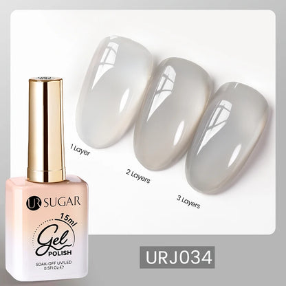 UR SUGAR 15ml Champagne Gold Sliver Reflective Glitter Gel Nail Polish Varnish Semi Permanent Soak Off UV Gel For Manicure Art