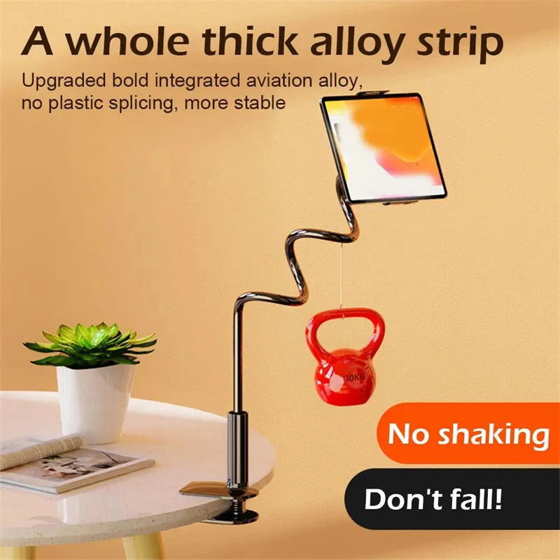 Universal Tablet Stand for Bed Rotatable Phone Holder for 4-12.9'' iPad Samsung Gooseneck Lazy Flexible Long Arm Tablet Bracket