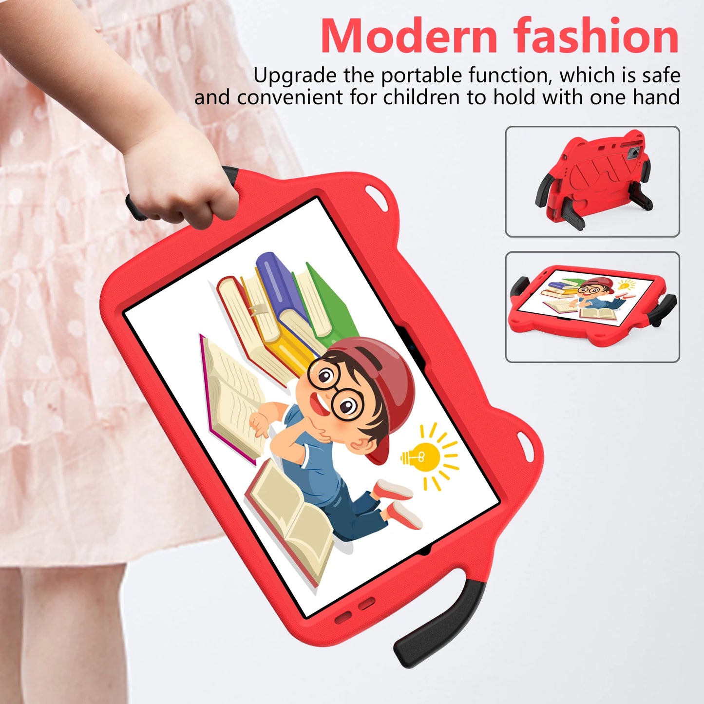 Kids EVA Case for Xiaomi Redmi Pad SE 2023 11.0 inch 23073RPBFG Bracket Stand Cartoon Tablet Cover With Hand Holder Shockproof