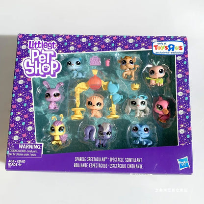 Original Hasbro Littlest Petshop Scenario Simulation Set Play House Mini Cute Animal Model Collection Toy Christmas Gift