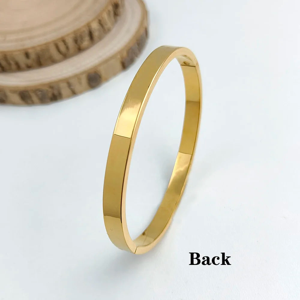 Classic Devil's Eye Stainless Steel Gold Plated Bracelet, High Quality Waterproof Women's Bracelet, Wedding Party Jewelry