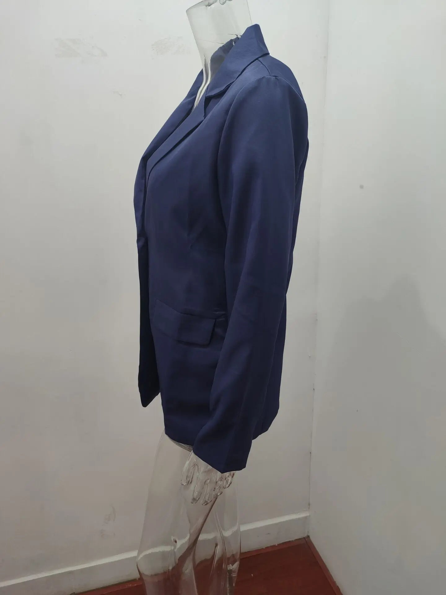 Autumn New Temperament Coat Women's Long Sleeve Solid Color Suit Collar Single Breasted Suit