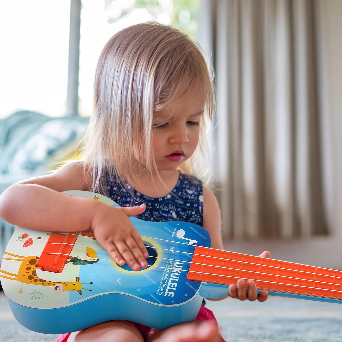 Children's Guitar Ukulele for Beginner Kids Practice Musical Instruments Accessories Plastic Small Toddler