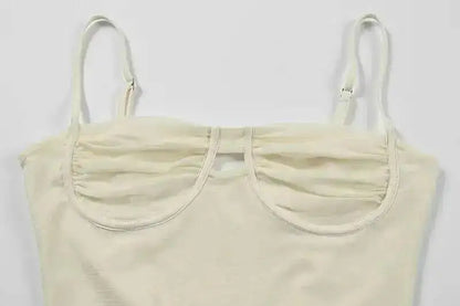 Avrilyaan Mesh Splicing Hollow Spaghetti Strap Backless Party Sexy Dresses Elegant Long Dress Women 2025 Summer Dress Vestidos