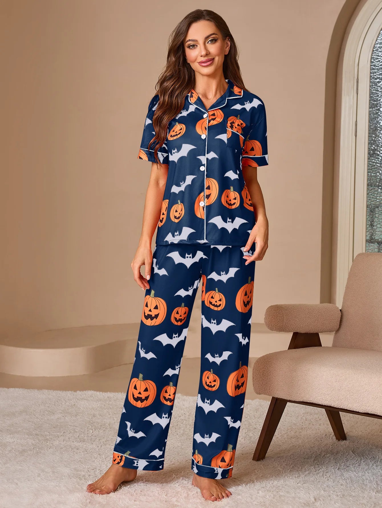 Women's Pajamas Set Pijama Pajama Sets Sleepwear Women's Home Clothes Woman Halloween Womens Suit Sleep Lounge Underwear