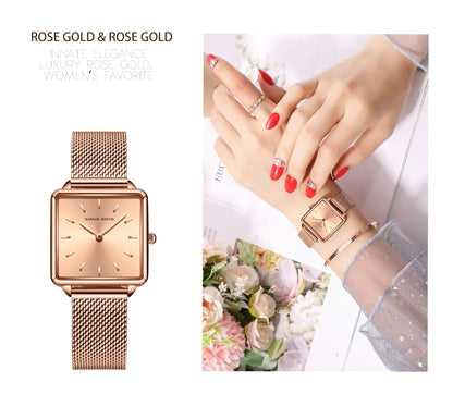 Simple Design Stainless Steel Strap Quartz Machine Core 3ATM Waterproof Wrist Watch Multifunctional Dropshipping Women's Watches