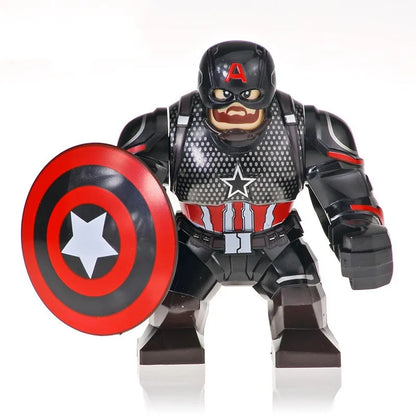 Building Blocks Marvel Transformation Figures Big Goblin Spiderman Iron Man Venom Captain Hawk Deadpool Technic Armor Gift Toys