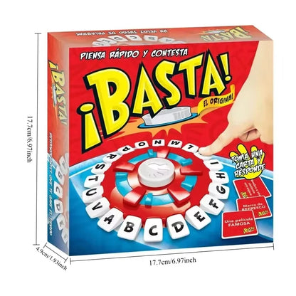 New Spanish Word Game Fast-Paced Family Board Game The Quick Thinking Letter Pressing Tapple Games versión en español
