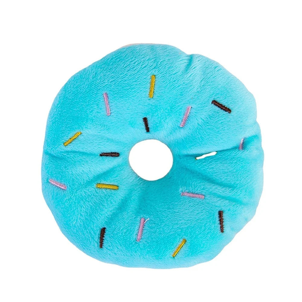 And Relieve Boredom For Dogs Chew Toy Cute Puppy Squeaker Sound Toys Doughnut Design Dog Supplies Puppy Chewing Toys Dog Toys