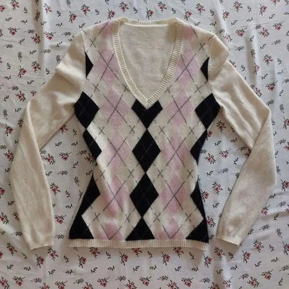 NEW Fall Winter Sweater Casual Slim Fit Chic Solid Color Ribbon Decoration One-shoulder Pullover Y2K Harajuku Womens Streetwear