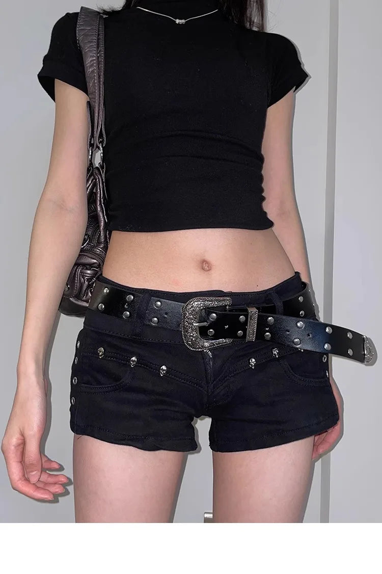 Heavy Retro Rivet Belt Women's Fashion Personality High-End With Jeans 2024 New Belt Trend