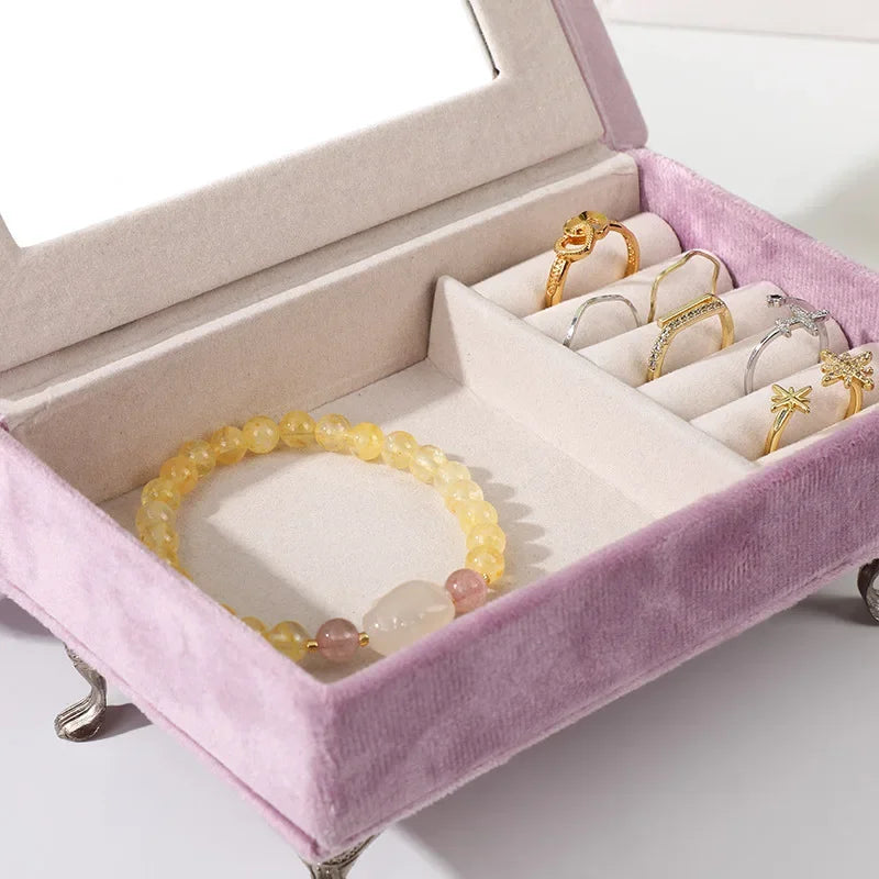 Pink Sofa Shape Jewelry Box Beautiful Case Fashion Jewellery Store Showcase Holder Organizer