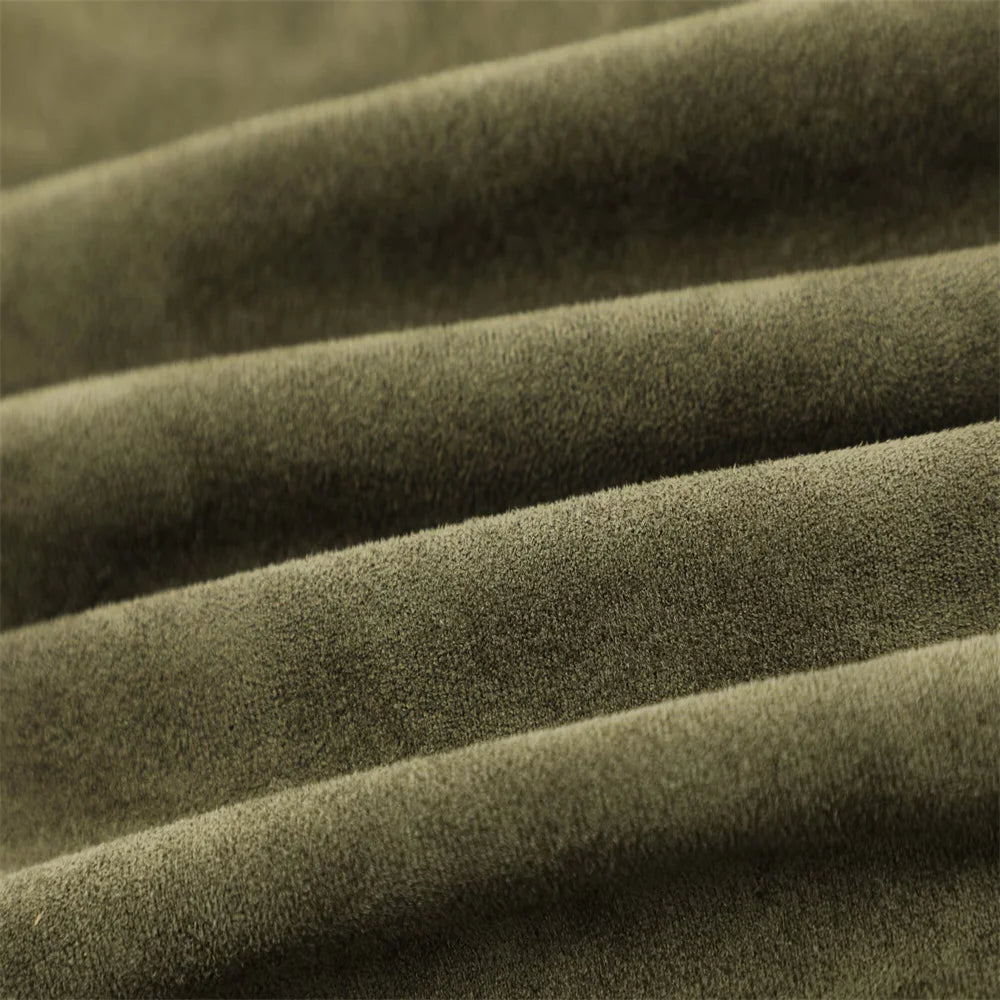 2025 Women Faux Suede Collared Jacket with Shoulder Straps Loose Fit Stylish Olive Green for Sale on