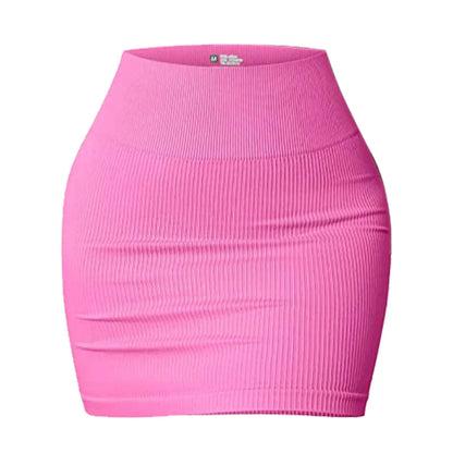 Women's Sexy White Mini Skirt Ladies Elegant Wrap Hip Knitting Waisted Short Skirts Office Lady Slim Fit Fashion bpdycon Skirts