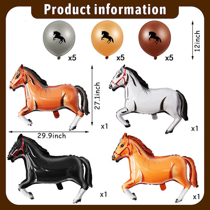 Horse Pony Disposable Tableware Set Birthday Party Supplies Plates Cups Napkins and Decorations