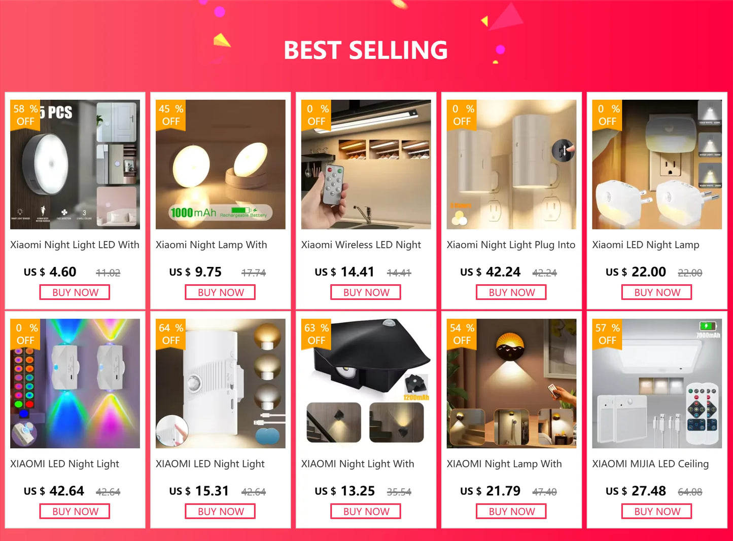 Xiaomi Night Lamp With Motion Sensor Night Light Rechargeable Wireless Led 360 Rotating Magnetic For Kitchen Room Bedside Table