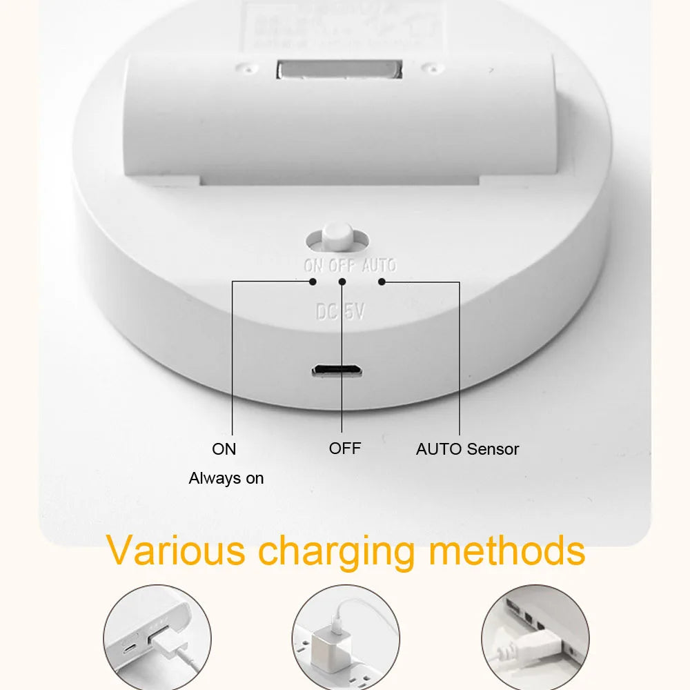 Xiaomi Night Lamp With Motion Sensor Night Light Rechargeable Wireless Led 360 Rotating Magnetic For Kitchen Room Bedside Table